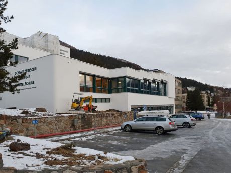 Fassadensanierung Schweizerische Alpine Mittelschule, Davos